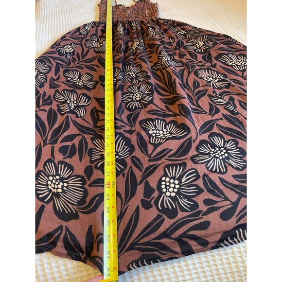 Free People Sweet Nothings Midi Boho Floral Smocked Top Spaghetti Strap Dress XS - Picture 8 of 16